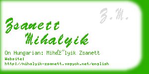 zsanett mihalyik business card